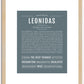 Leonidas | Name Art Print