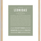 Leonidas | Name Art Print