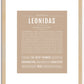 Leonidas | Name Art Print