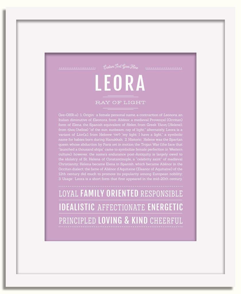 Frame Options | Lilac | White Frame, Matted