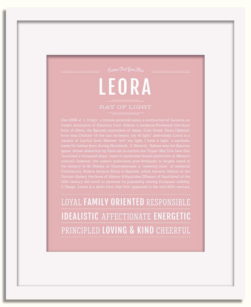 Frame Options | Dusty Rose | White Frame, Matted