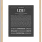 Lesli | Name Art Print