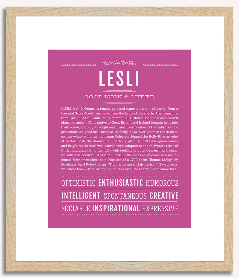 Lesli | Name Art Print