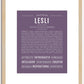 Lesli | Name Art Print