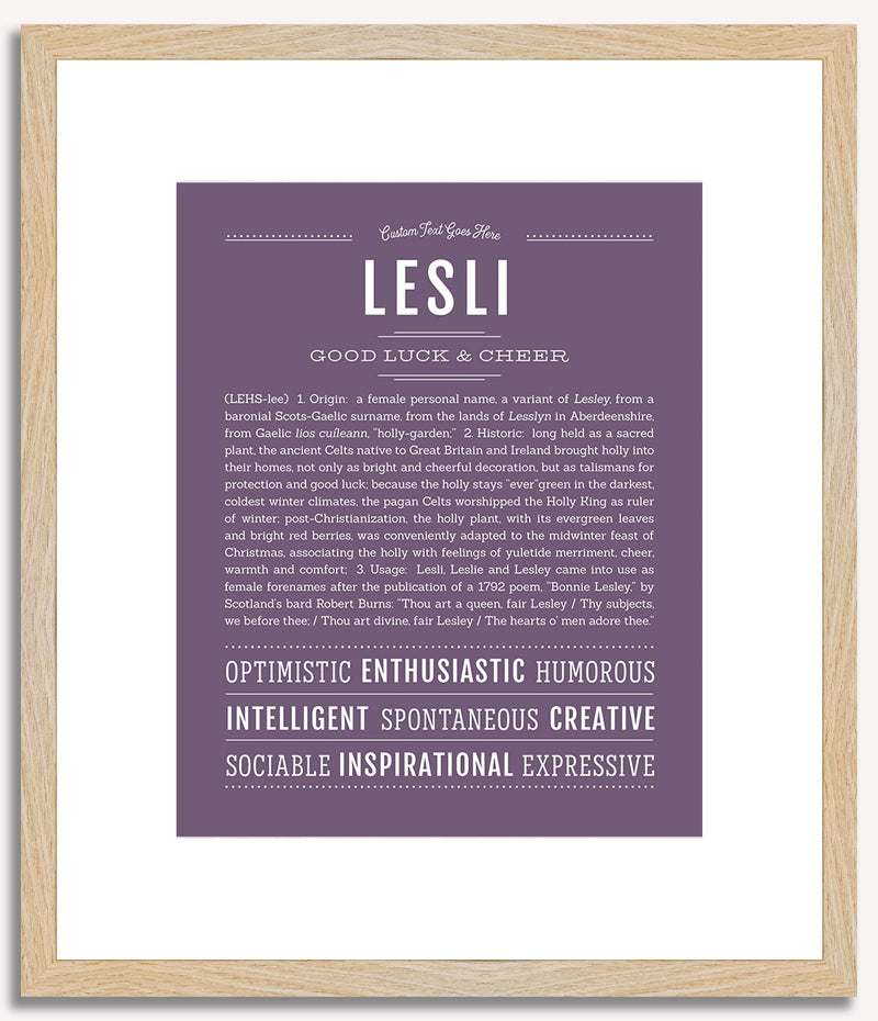 Lesli | Name Art Print