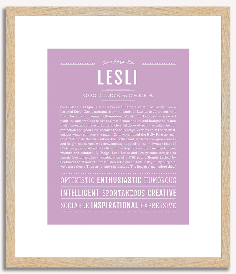 Lesli | Name Art Print