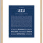 Lesli | Name Art Print