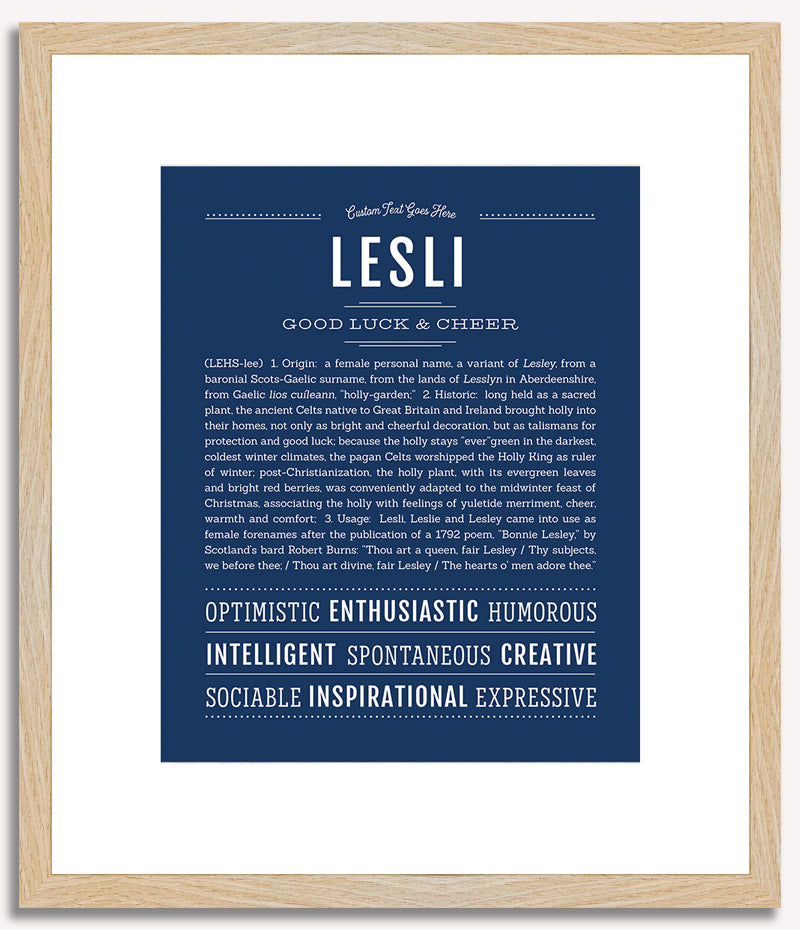 Lesli | Name Art Print