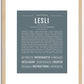 Lesli | Name Art Print