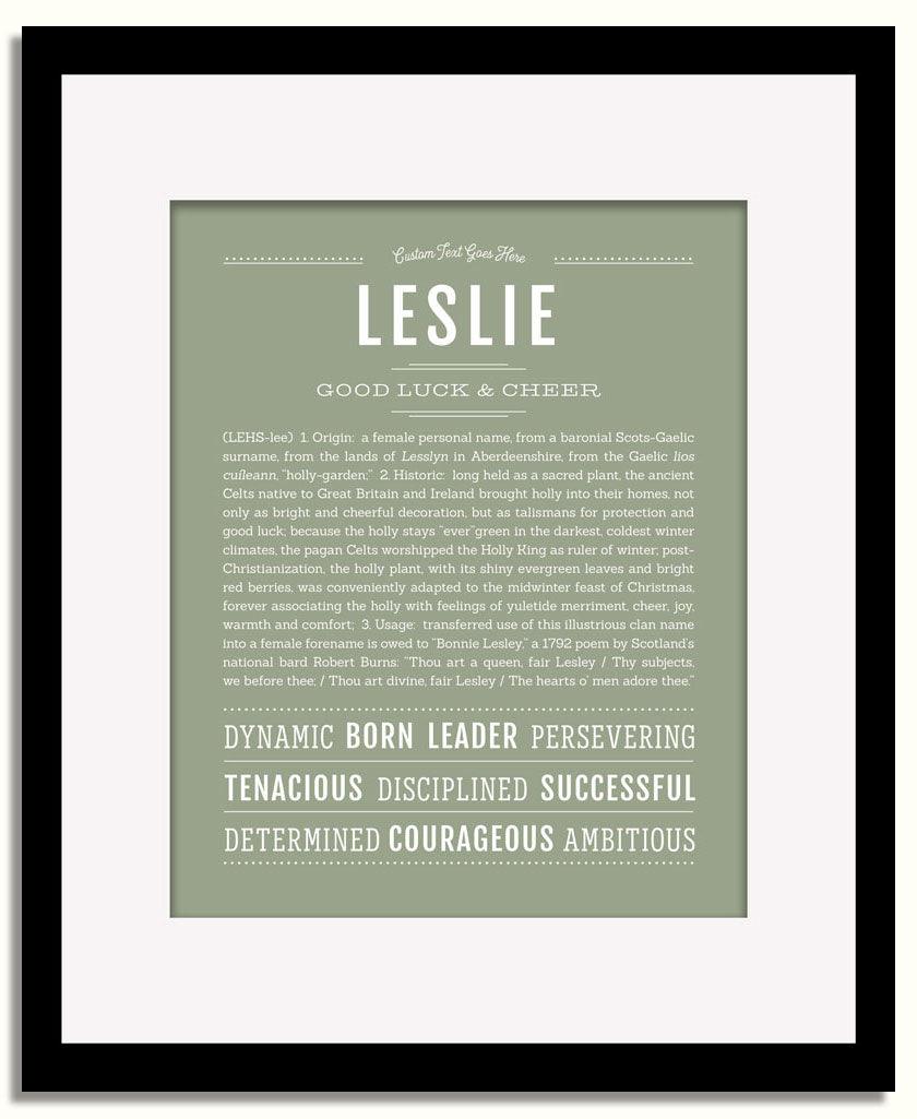 Frame Options | Sage | Black Frame, Matted