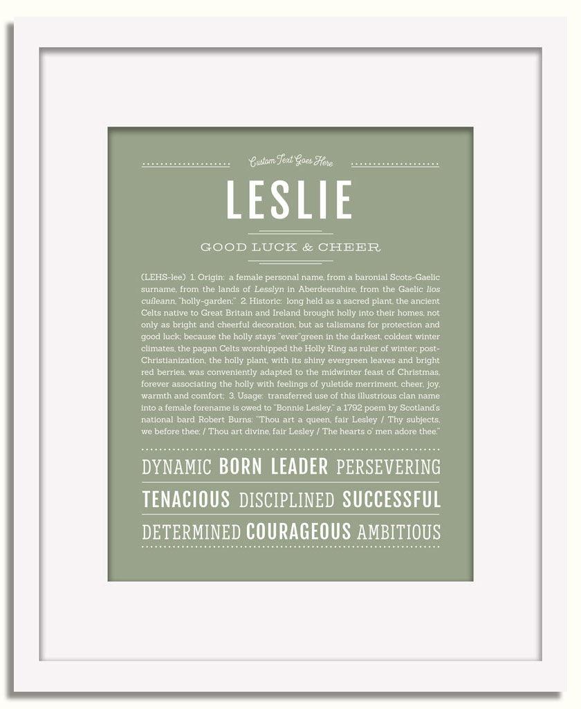 Frame Options | Sage | White Frame, Matted