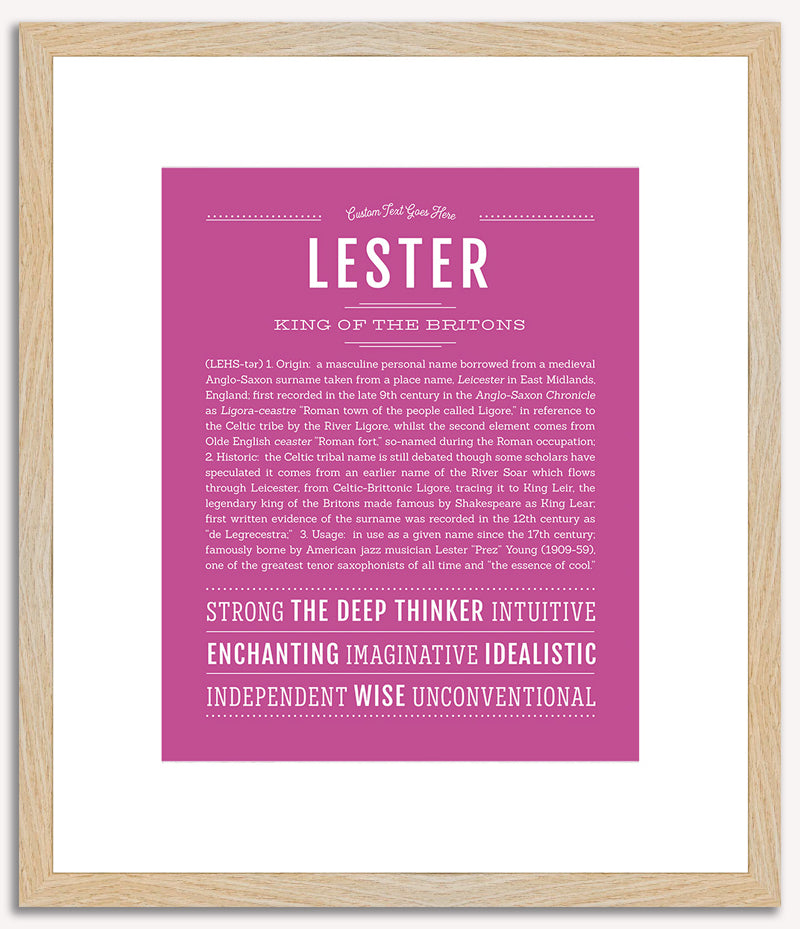 Lester | Name Art Print