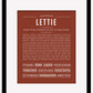Lettie | Name Art Print