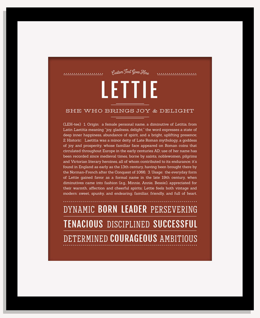 Lettie | Name Art Print