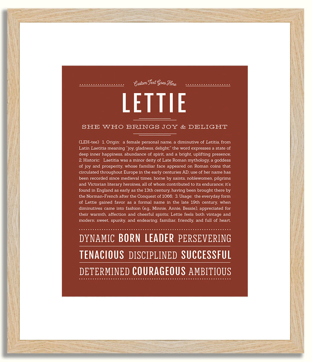 Lettie | Name Art Print
