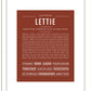 Lettie | Name Art Print