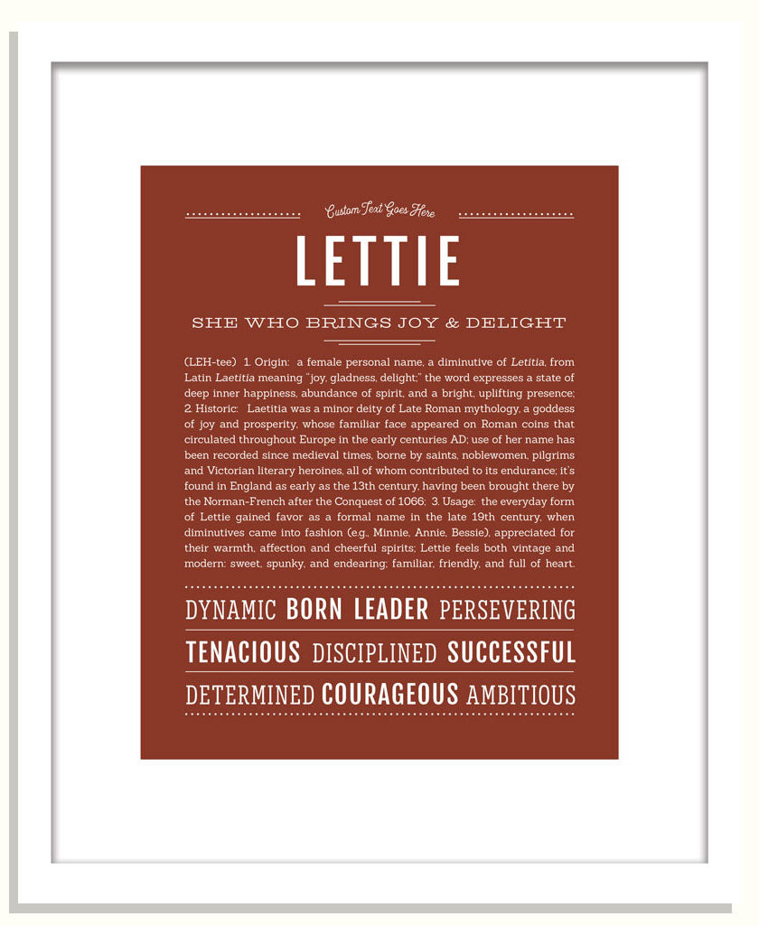Lettie | Name Art Print