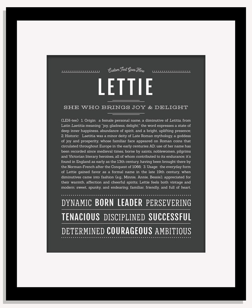 Lettie | Name Art Print