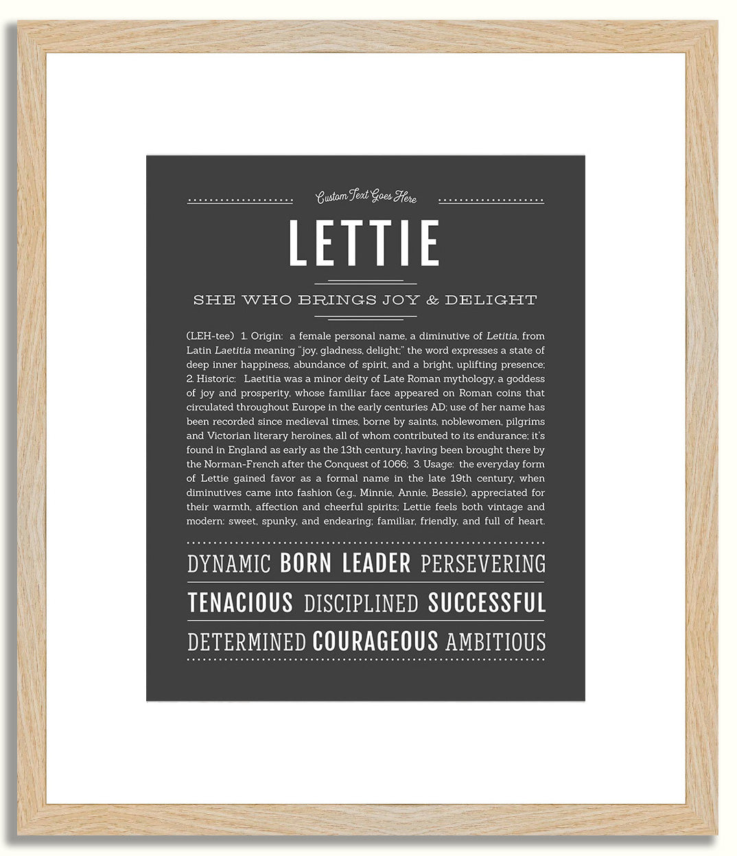 Lettie | Name Art Print