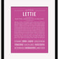 Lettie | Name Art Print