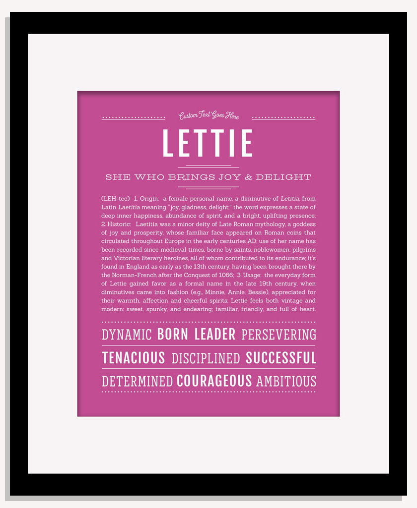 Lettie | Name Art Print