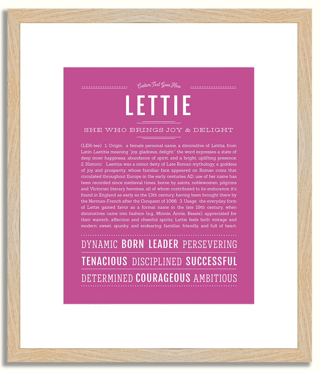 Lettie | Name Art Print