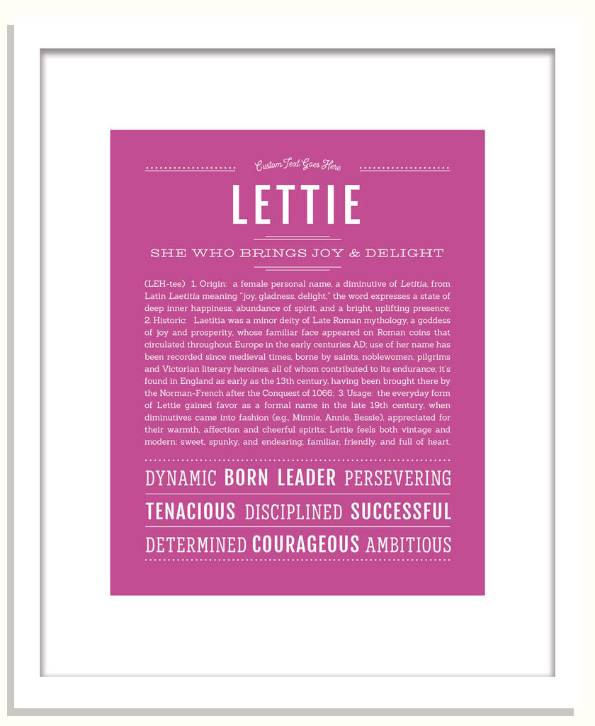 Lettie | Name Art Print
