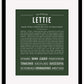 Lettie | Name Art Print