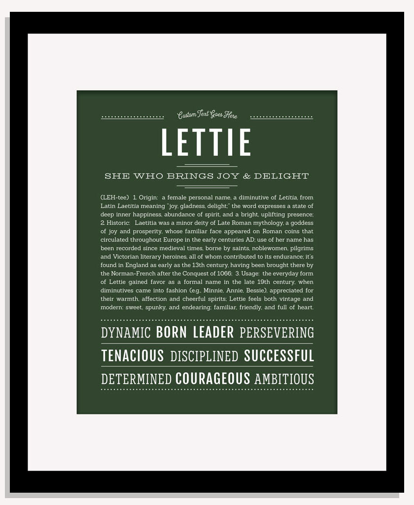 Lettie | Name Art Print