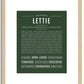 Lettie | Name Art Print