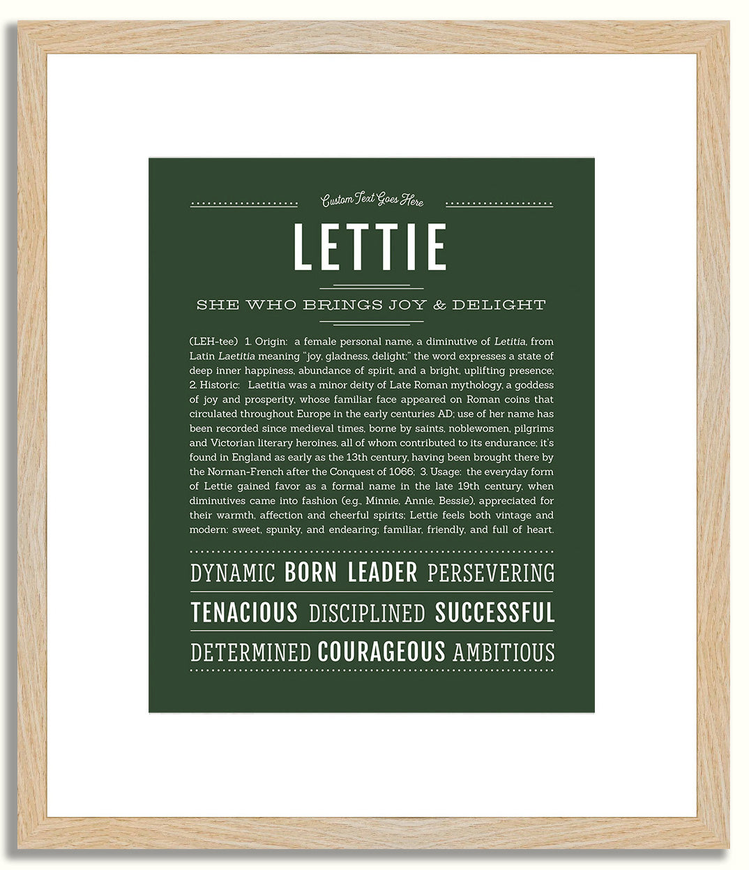 Lettie | Name Art Print