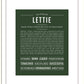 Lettie | Name Art Print