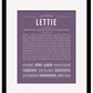 Lettie | Name Art Print