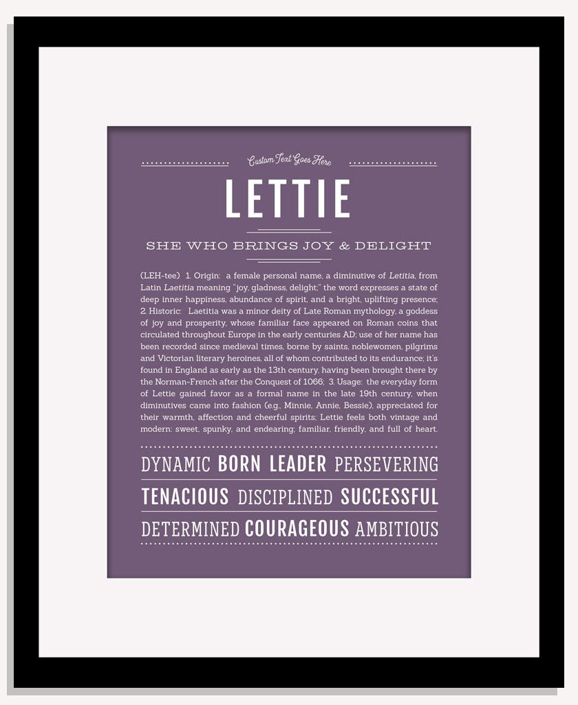Lettie | Name Art Print