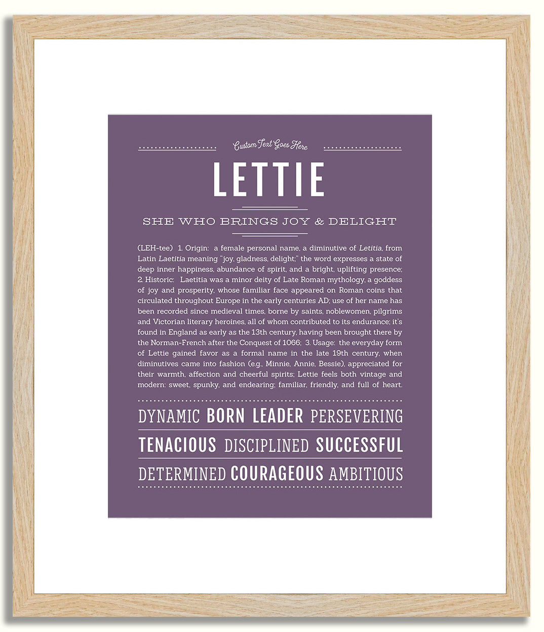 Lettie | Name Art Print