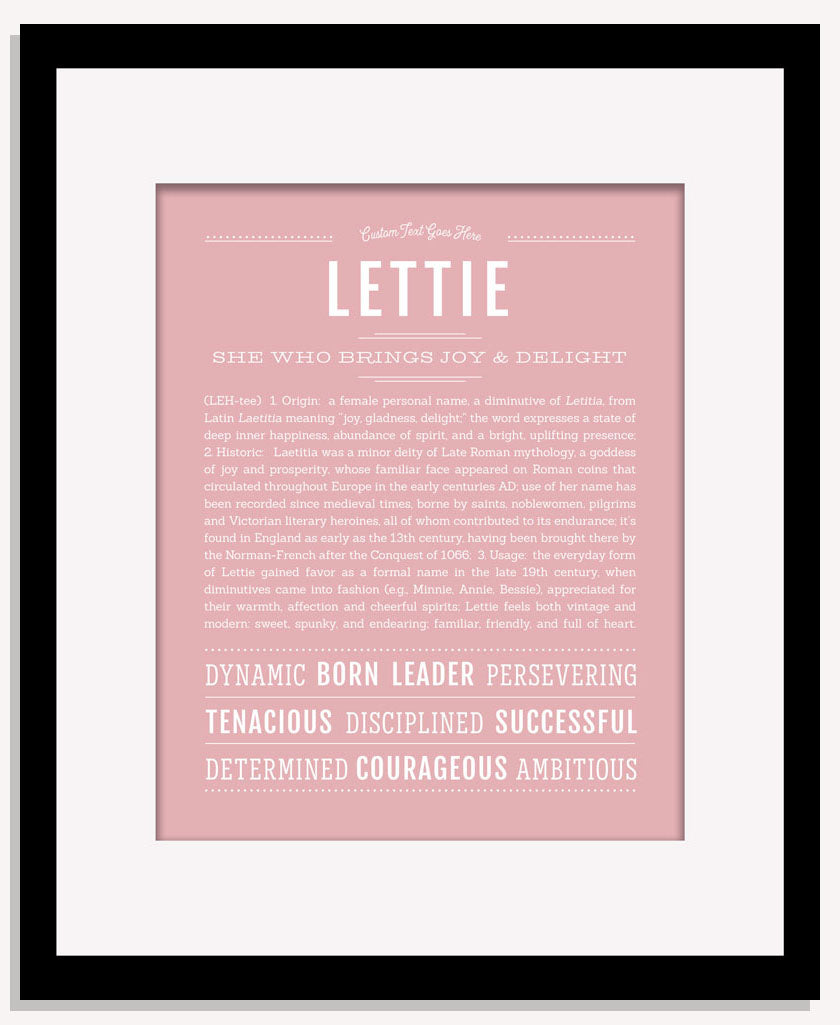 Lettie | Name Art Print