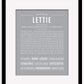 Lettie | Name Art Print