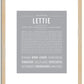 Lettie | Name Art Print