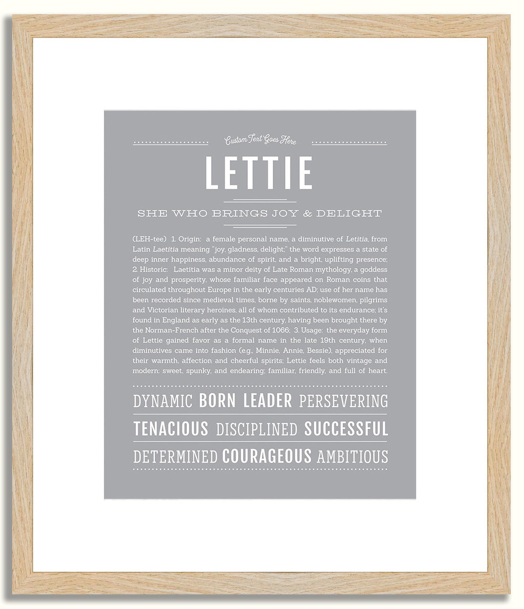 Lettie | Name Art Print