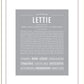 Lettie | Name Art Print