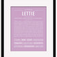 Lettie | Name Art Print