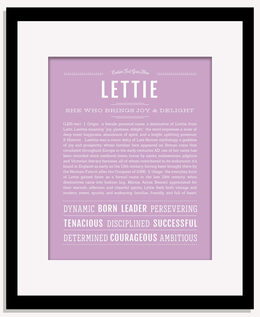 Lettie | Name Art Print