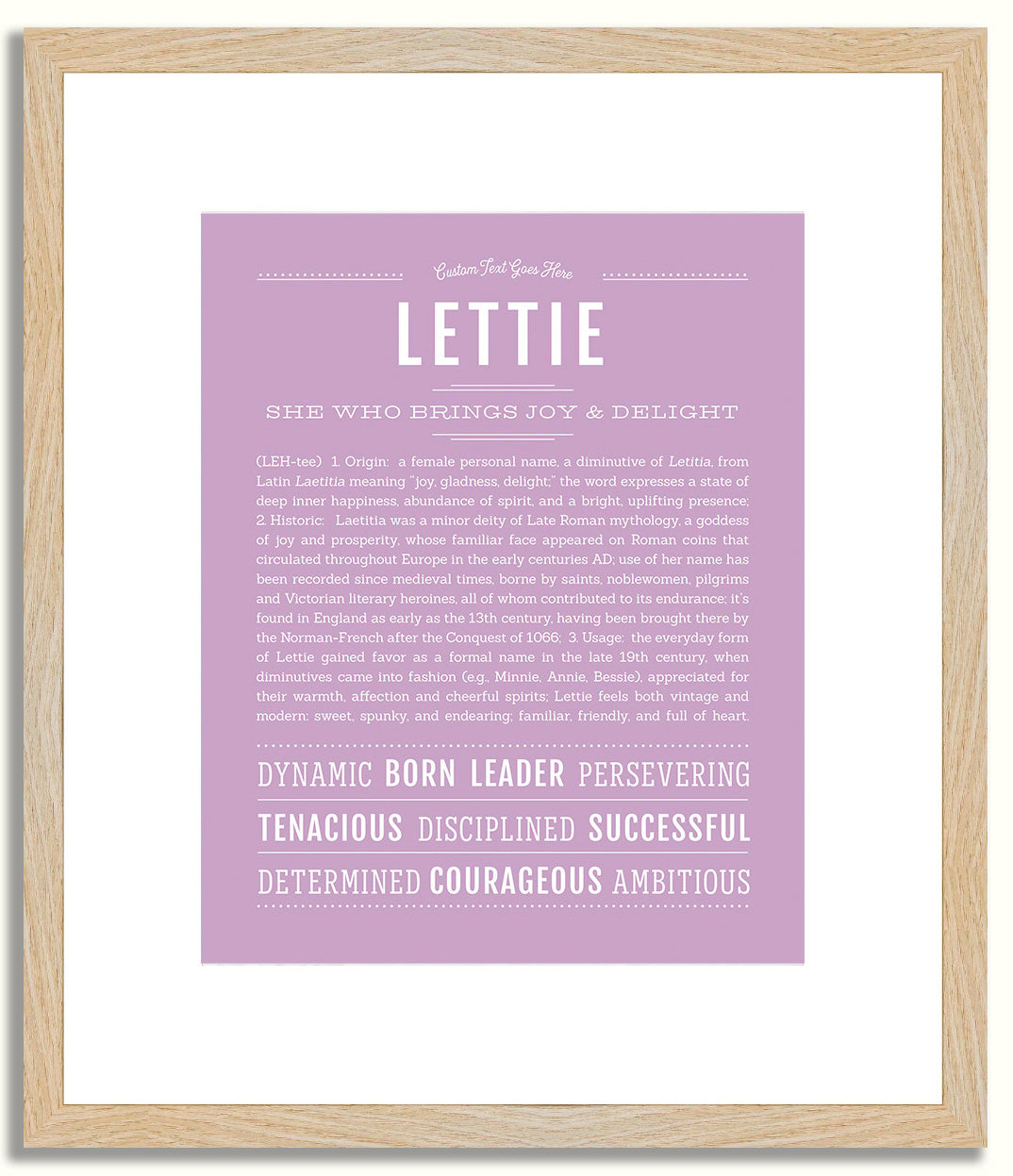 Lettie | Name Art Print