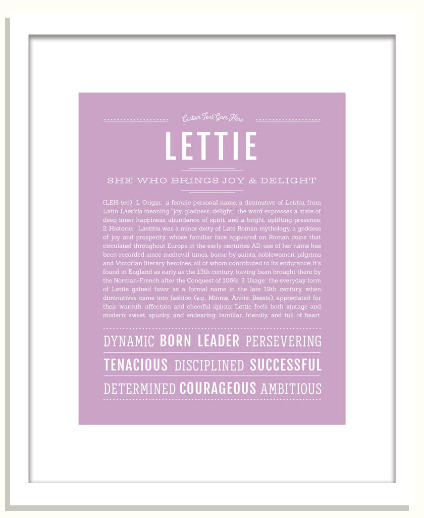 Lettie | Name Art Print
