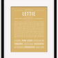 Lettie | Name Art Print