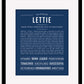 Lettie | Name Art Print