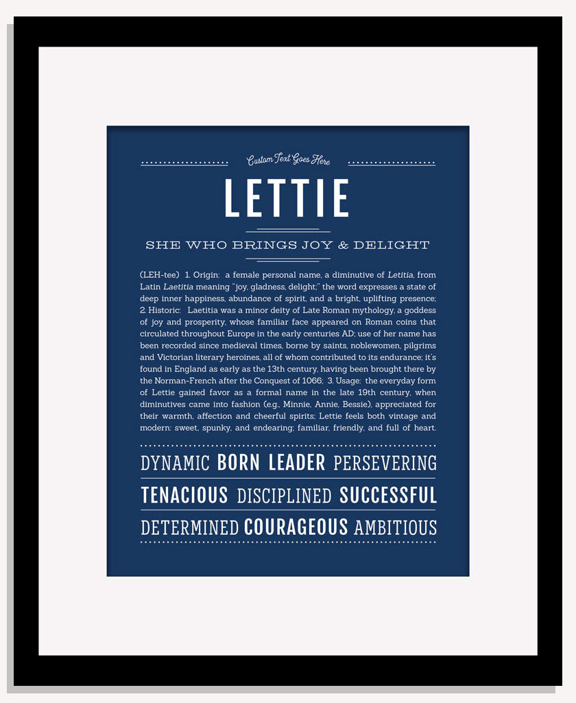 Lettie | Name Art Print