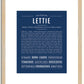 Lettie | Name Art Print