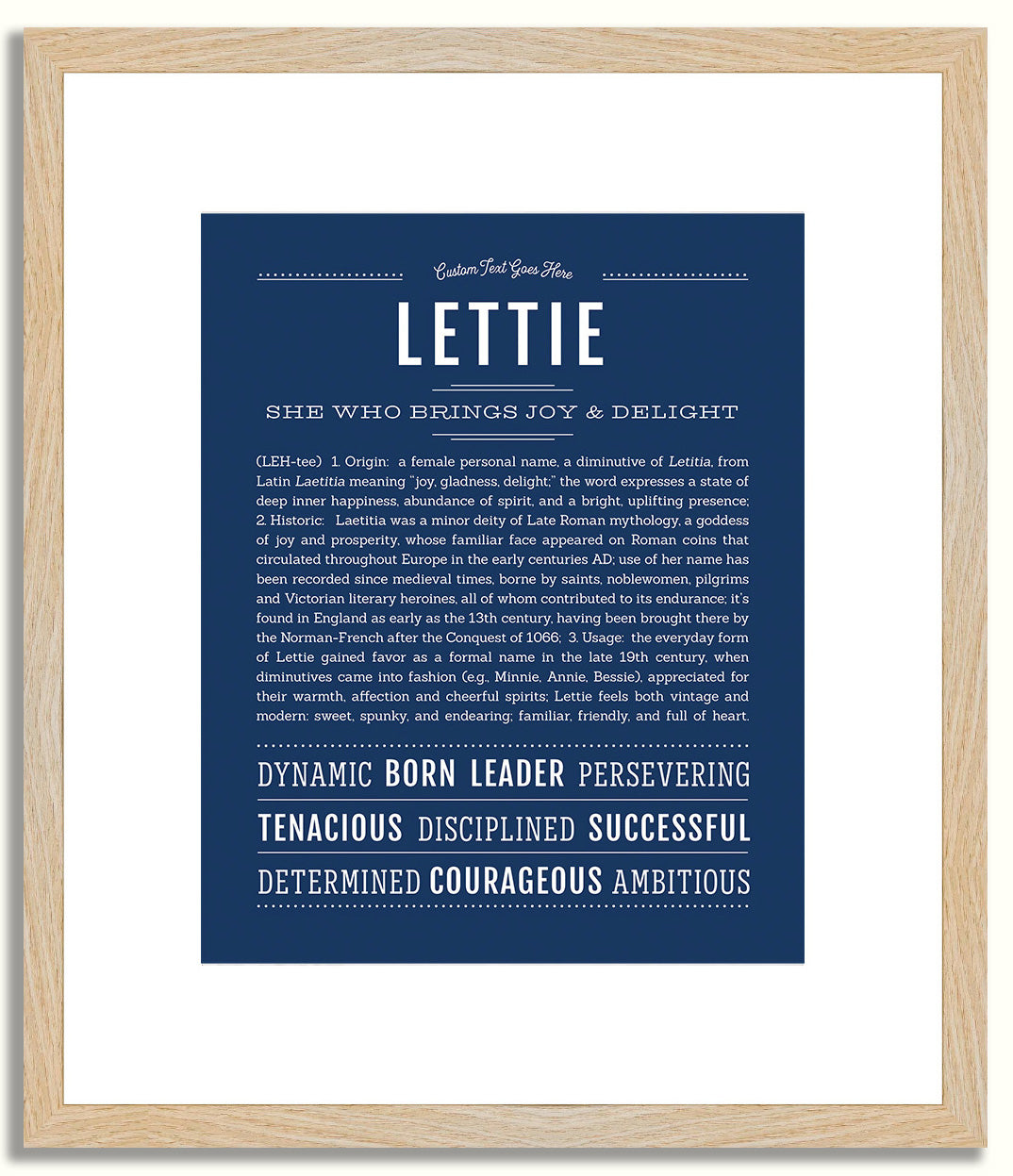 Lettie | Name Art Print