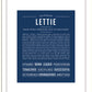 Lettie | Name Art Print